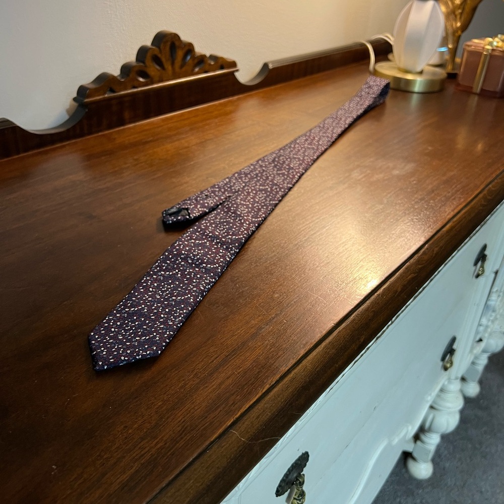 Express Navy and White Speckled Men's Tie